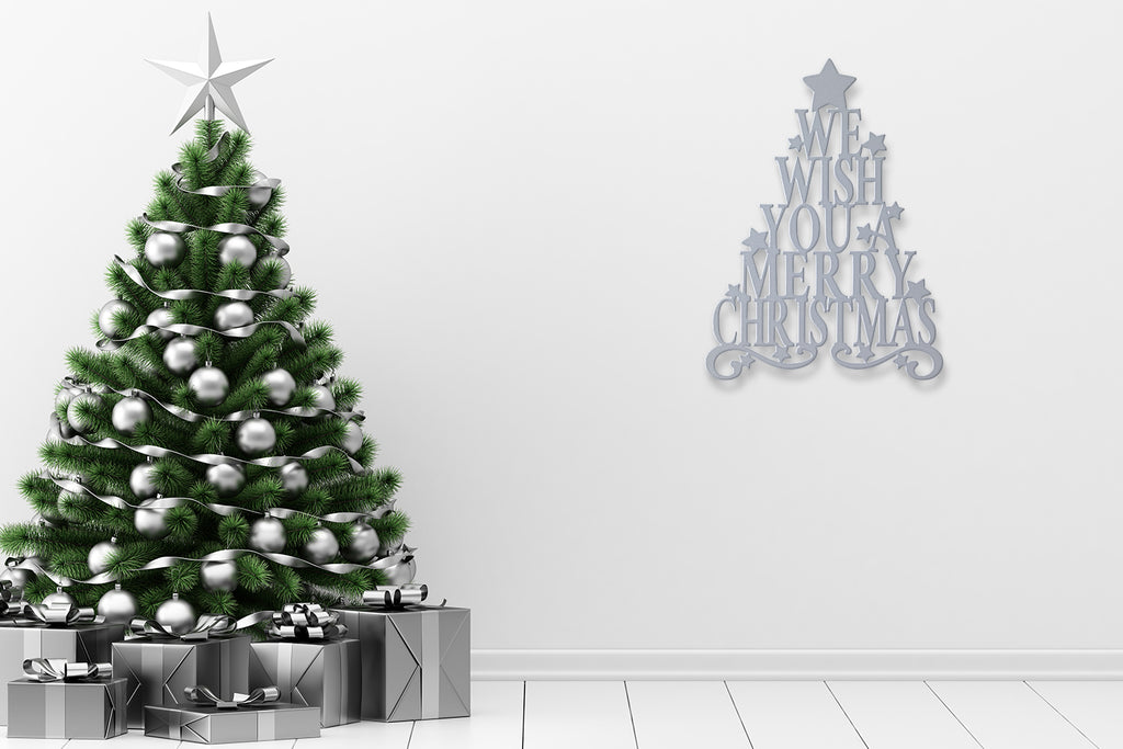 Weihnachtsdeko | Weihnachtliches Metallschild | Stahl Massiv